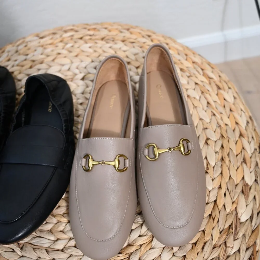 Quince Size 9 Tan and Black Loafers NWOT - Picture 4 of 6